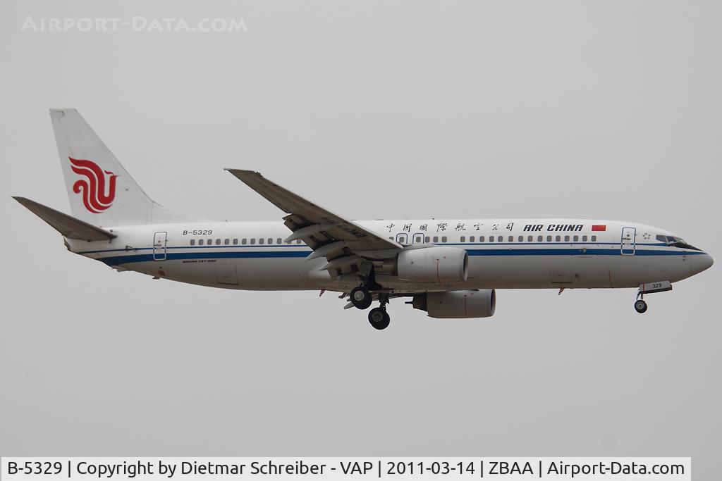 B-5329, 2007 Boeing 737-86N C/N 35222, Air China Boeing 737-800