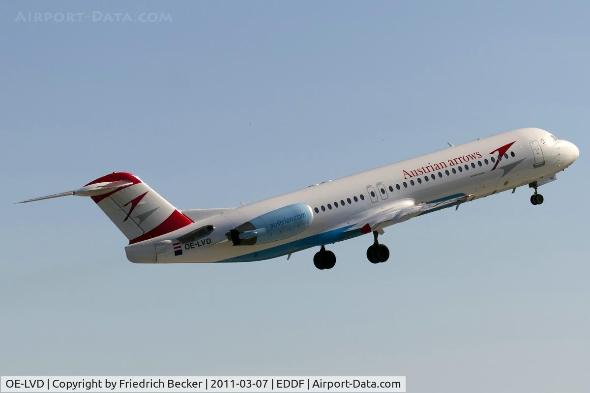 OE-LVD, 1994 Fokker 100 (F-28-0100) C/N 11515, departure via RW18W