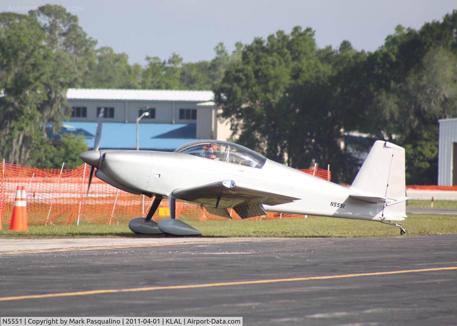 N5551, 2010 Vans RV-8 C/N 82605, RV-8