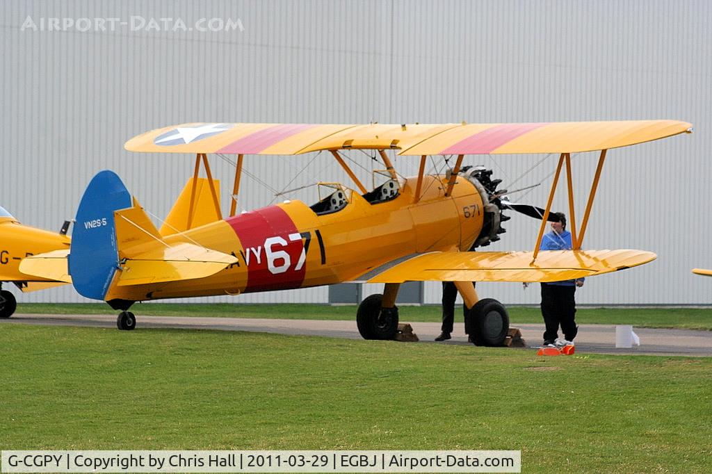 G-CGPY, 1945 Boeing E75N1 C/N 75-5303, wearing it former US Navy id VN2S-5 / 671