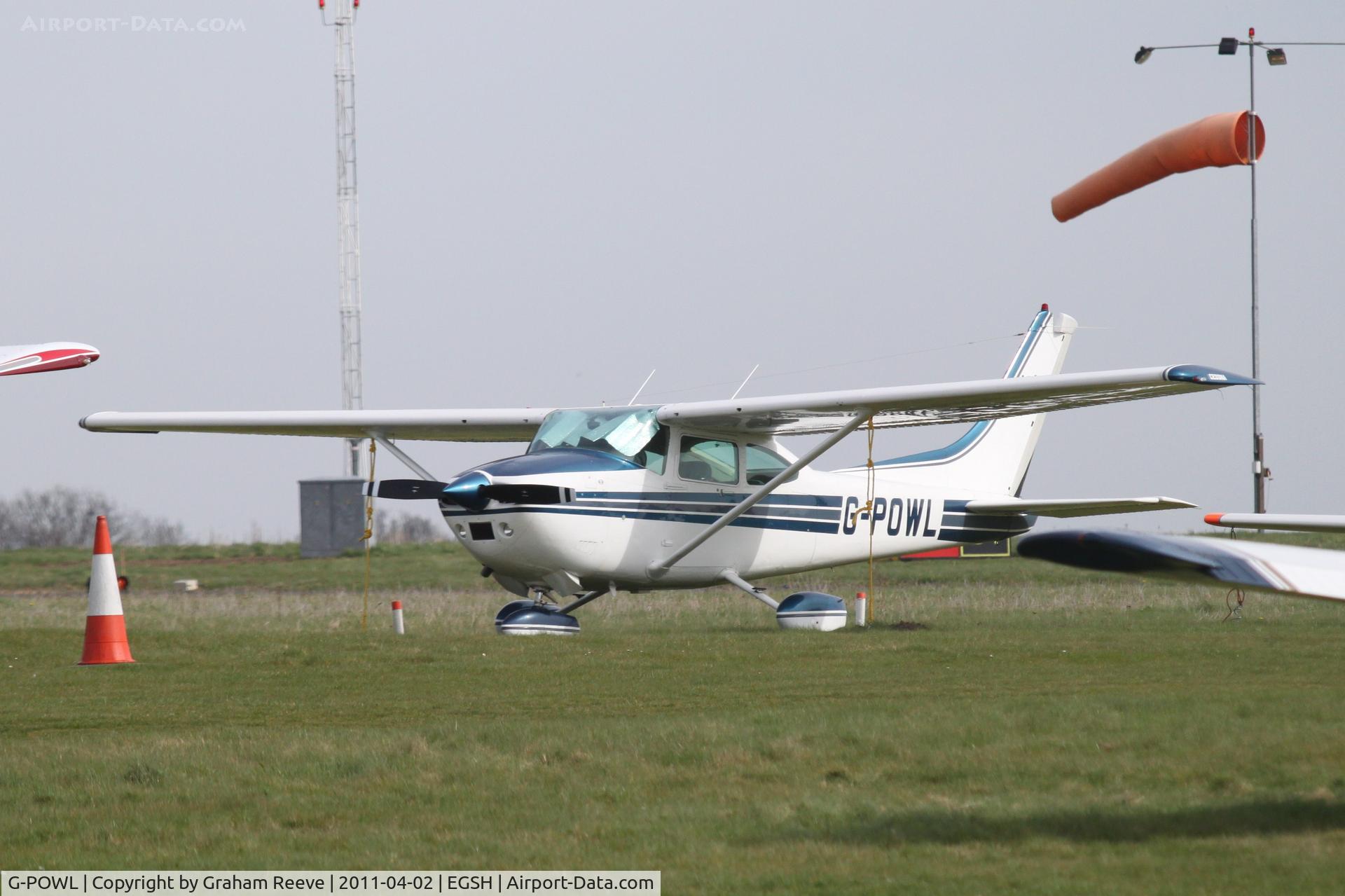 G-POWL, 1982 Cessna 182R Skylane C/N 182-67813, Parked at Norwich.