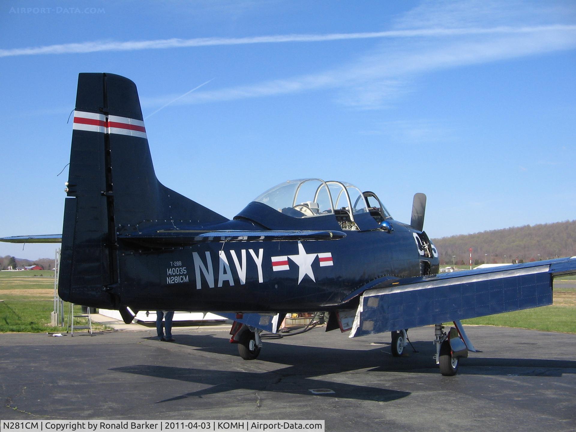 N281CM, 1955 North American T-28B Trojan C/N 219-34, Orange County Airport, VA