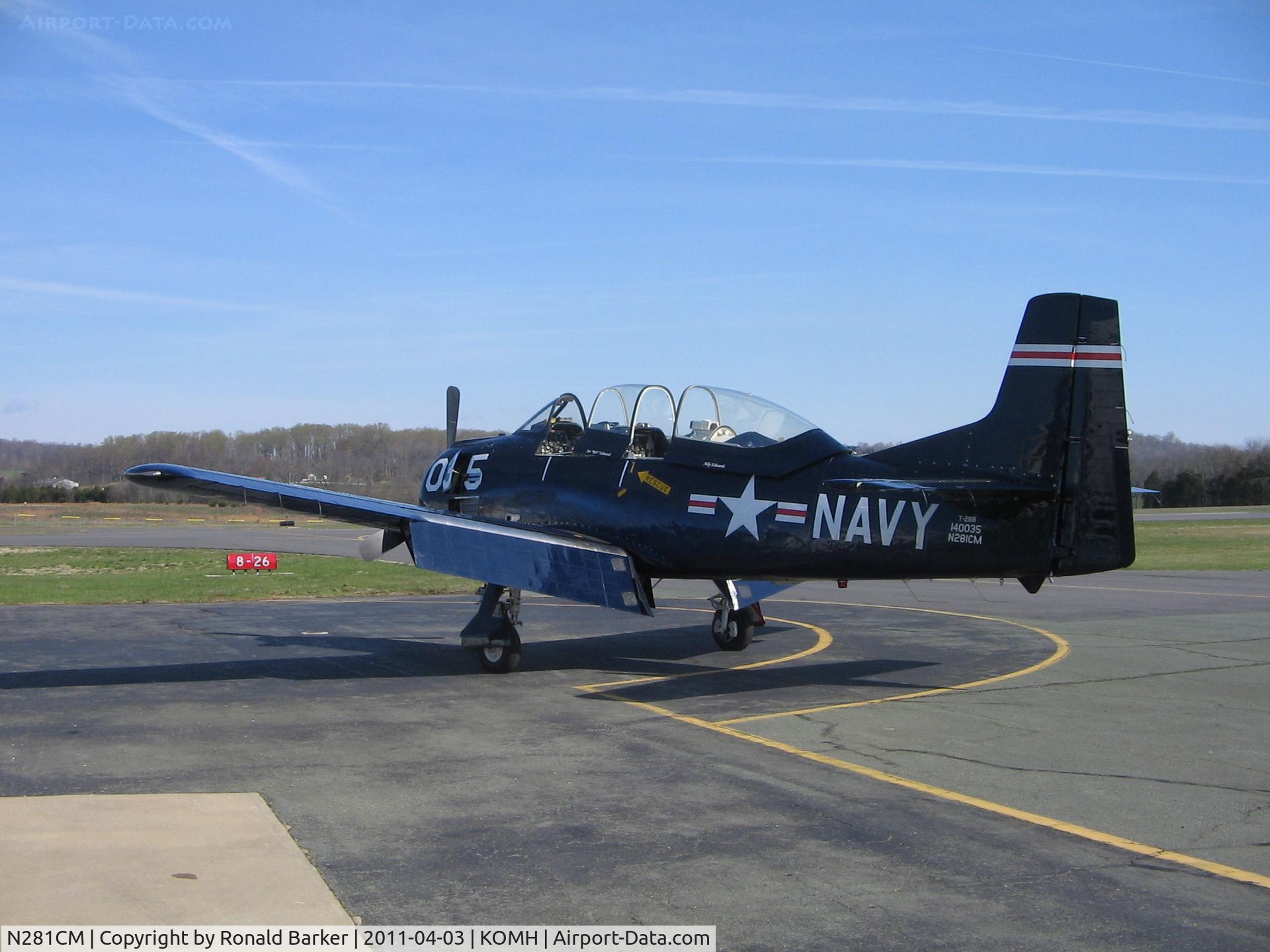 N281CM, 1955 North American T-28B Trojan C/N 219-34, Orange County Airport, VA