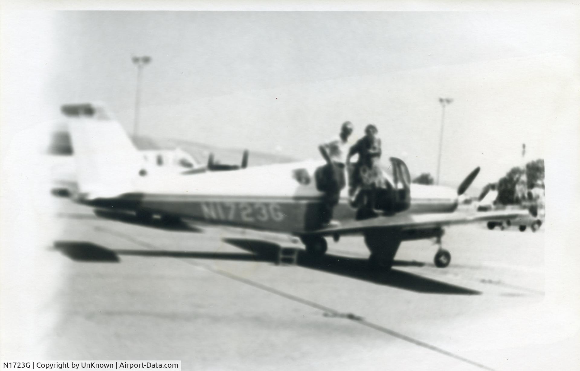 N1723G, 1962 Beech 35-B33 Debonair C/N CD-486, Taken in 1972 at San Francisco Airport