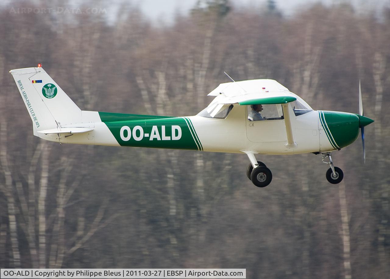 OO-ALD, 1973 Reims F150L C/N 0951, Among the trees of the Ardens forest, short final rwy 05.