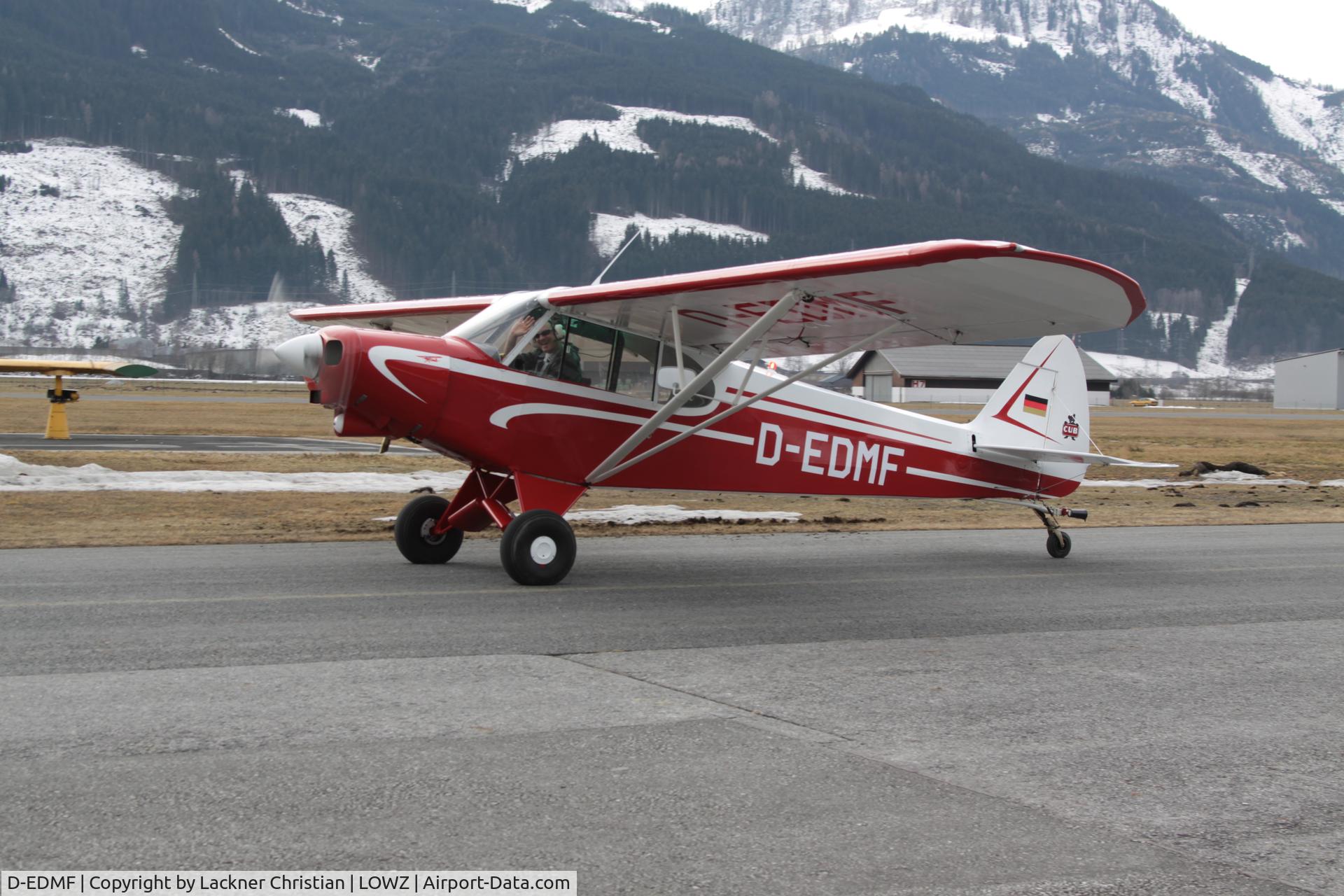 D-EDMF, 1969 Piper PA-18-150 Super Cub C/N 18-8780, Departure aat LOWZ.