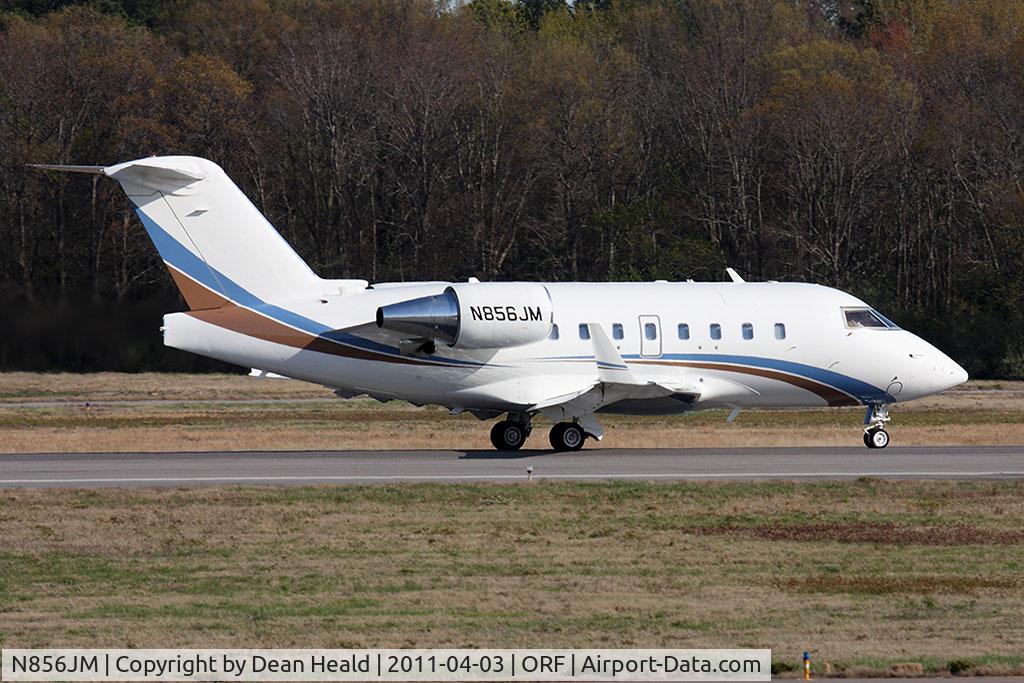N856JM, 1991 Canadair Challenger 601-3A (CL-600-2B16) C/N 5094, JOMAR Aviation LLC 1991 Canadair Challenger 601 N856JM starting takeoff roll on RWY 23 from intersection Foxtrot en route to Long Island Mac Arthur (KISP).