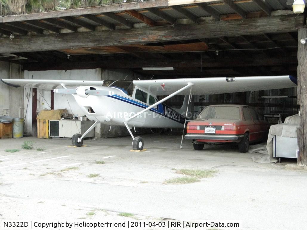 N3322D, 1955 Cessna 180 C/N 32120, Parked in the hanger next to the car