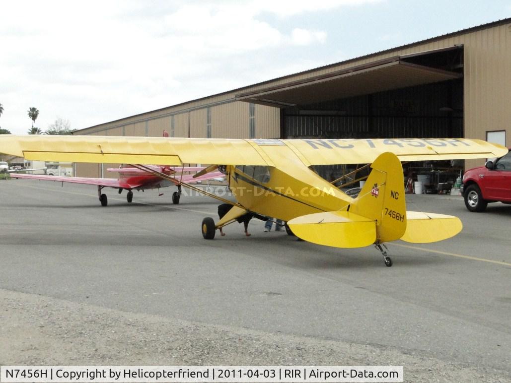 N7456H, 1946 Piper J3C-65 Cub C/N 20722, Having some work done on her