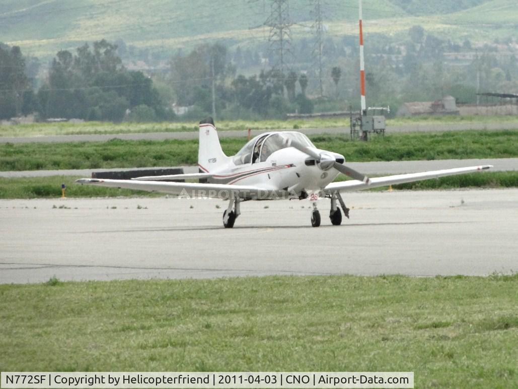 N772SF, 1989 Sequoia F-8L Falco C/N 001, Taxiing back to parking area after landing