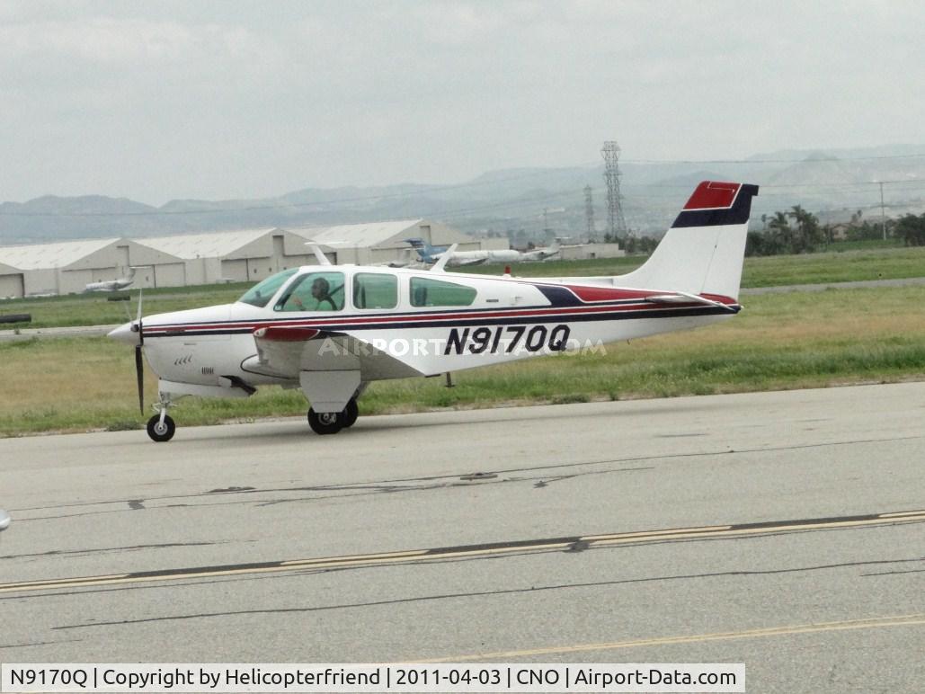 N9170Q, 1971 Beech F33A Bonanza C/N CE-327, Taxiing back to hanger