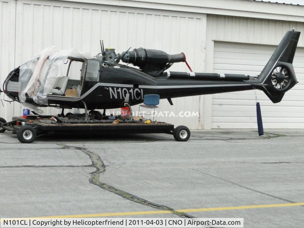 N101CL, 1973 Aérospatiale SA-341G Gazelle C/N 1061, On a cart and appears to be having some major work being performed