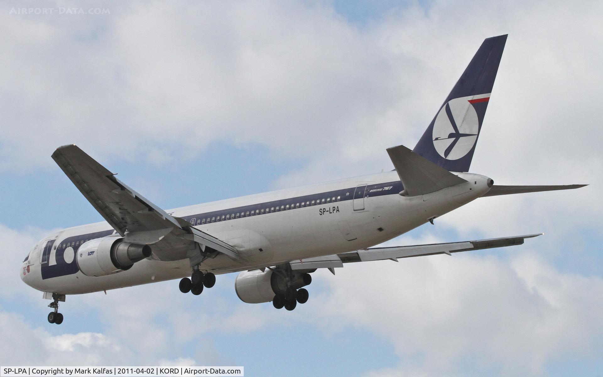 SP-LPA, 1990 Boeing 767-35D/ER C/N 24865, LOT Boeing 767-35D (ER), LOT 1 arriving from EPWA, on approach RWY 28 KORD.