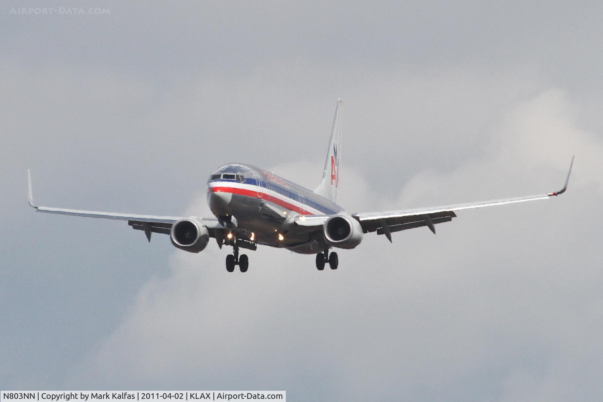 N803NN, 2009 Boeing 737-823 C/N 29566, American Airlines Boeing 737-823, AAL1835 arriving from KDCA, on approach RWY 28 KORD.