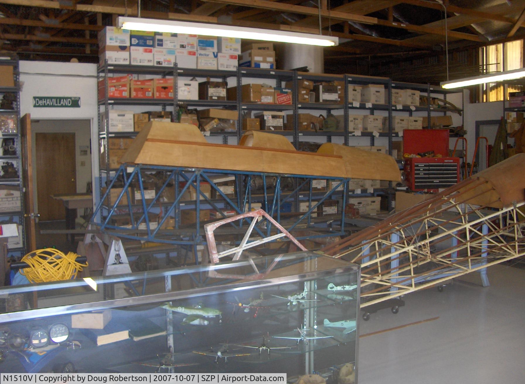 N1510V, 1928 De Havilland DH.60G Gipsy Moth C/N 506, 1948 DeHavilland GIPSY MOTH DH.60G, DeHavilland GIPSY GRP 3, in rebuild