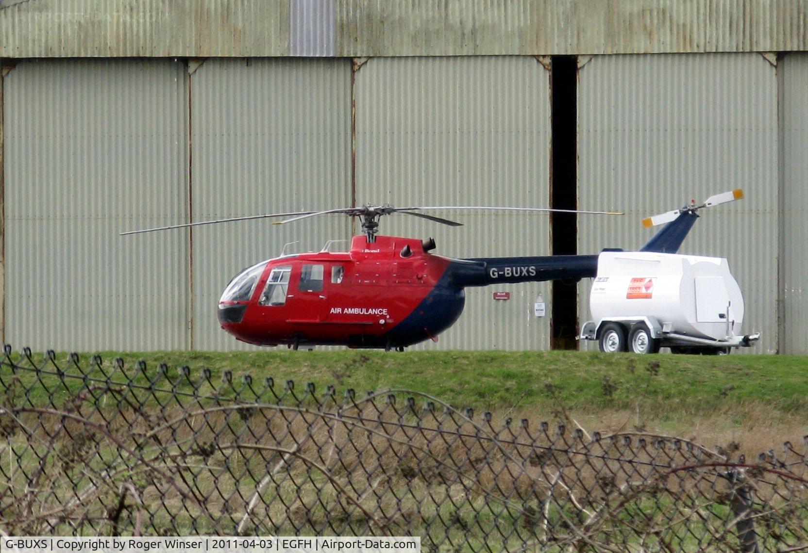 G-BUXS, 1993 MBB Bo.105DBS-4 C/N S.41/913, Spare helicopter standing in for the regular Swansea based Wales Air Ambulance G-WASN.