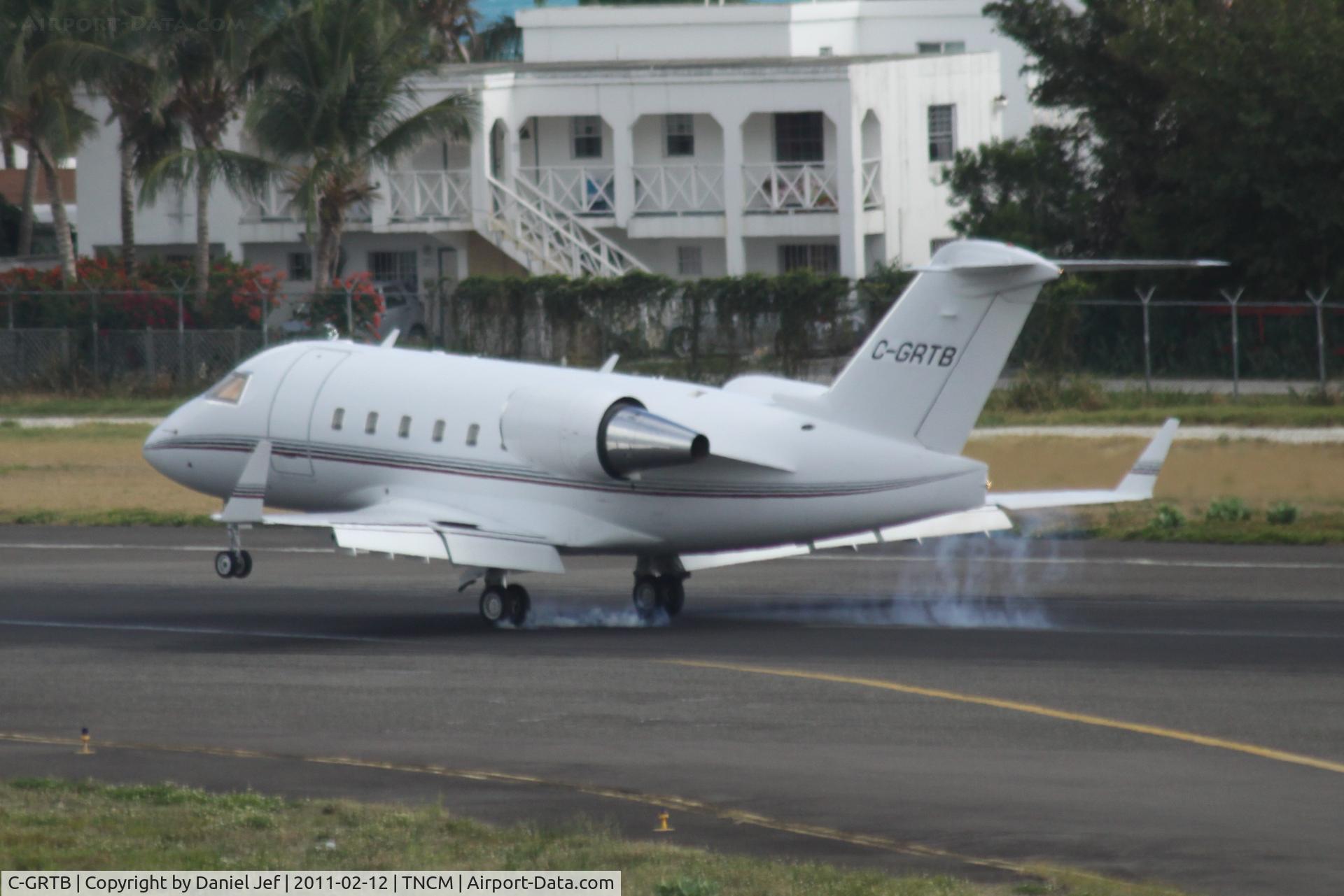 C-GRTB, 1990 Canadair Challenger 601-3A (CL-600-2B16) C/N 5069, C-GRTB landing at TNCM