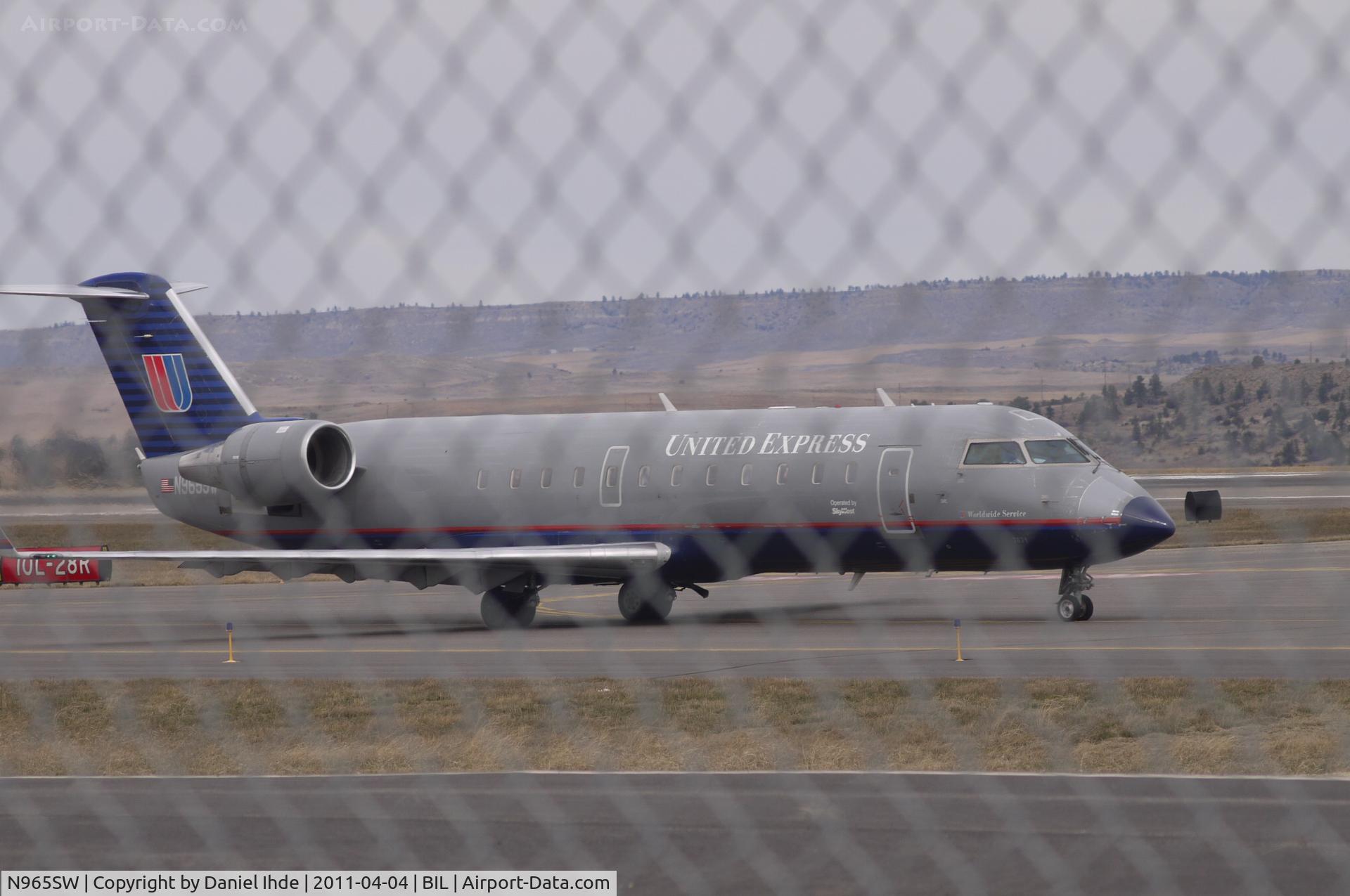 N965SW, 2003 Bombardier CRJ-200ER (CL-600-2B19) C/N 7871, Skywest Bombardier CL-600 @ BIL