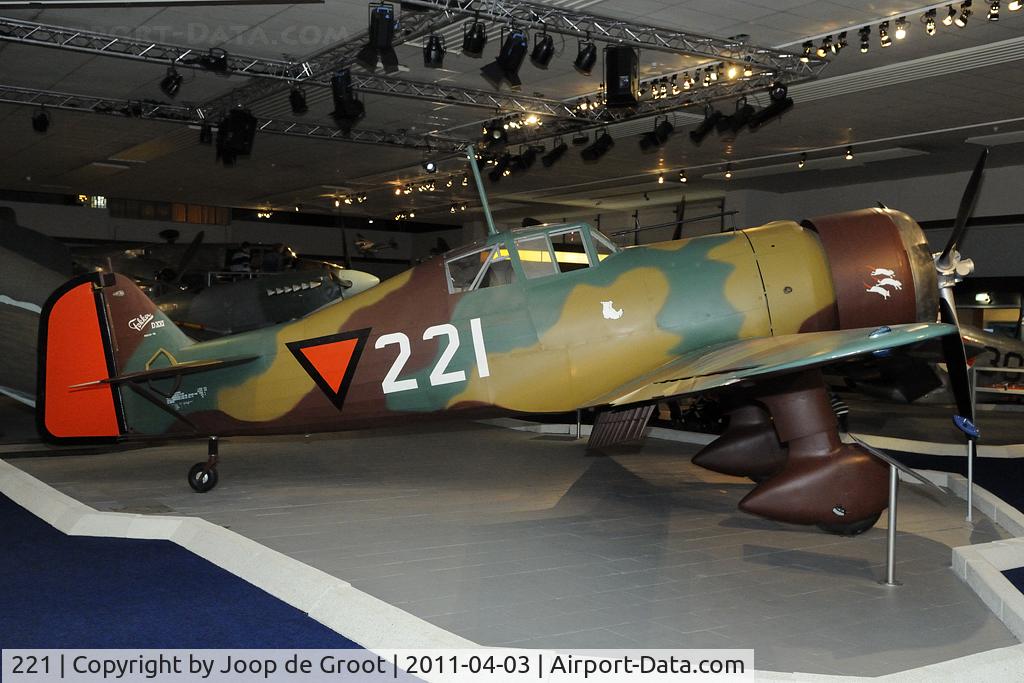 221, Fokker D-XXI (mock-up) C/N Not found 221, This replica of the famous D.XX! fighter was built in the nineties by the Fokker Engineering School.