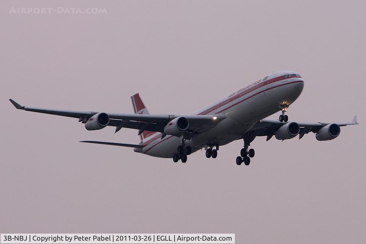 3B-NBJ, 2006 Airbus A340-313E C/N 800, LHR Trip
