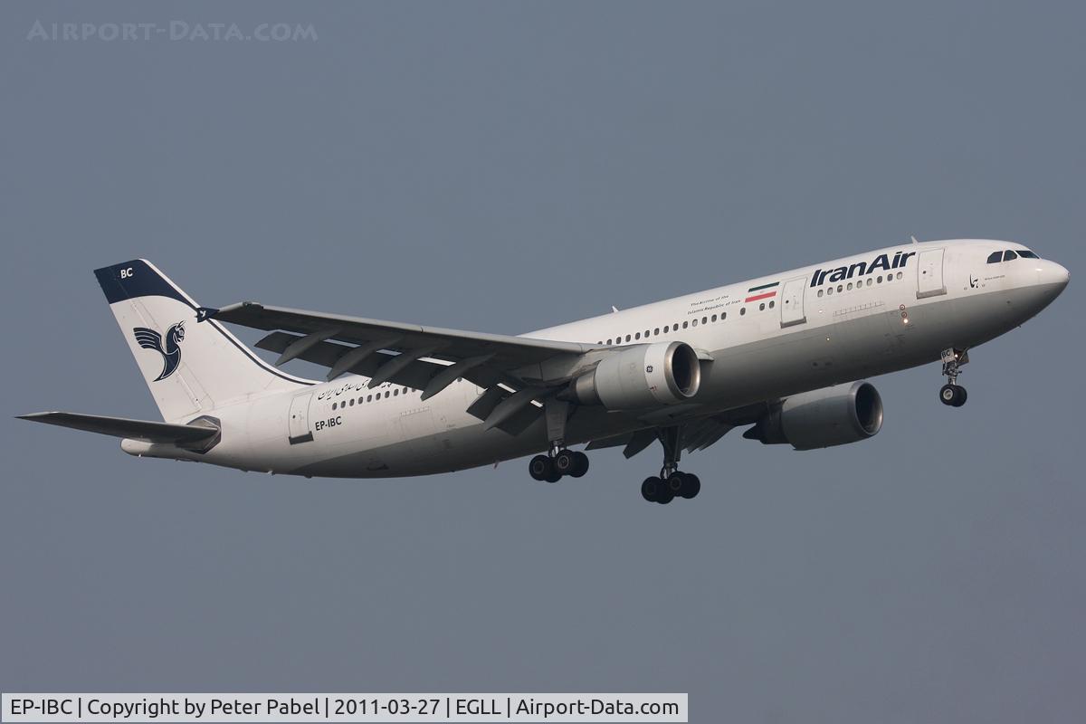 EP-IBC, 1992 Airbus A300B4-605R C/N 632, LHR Trip