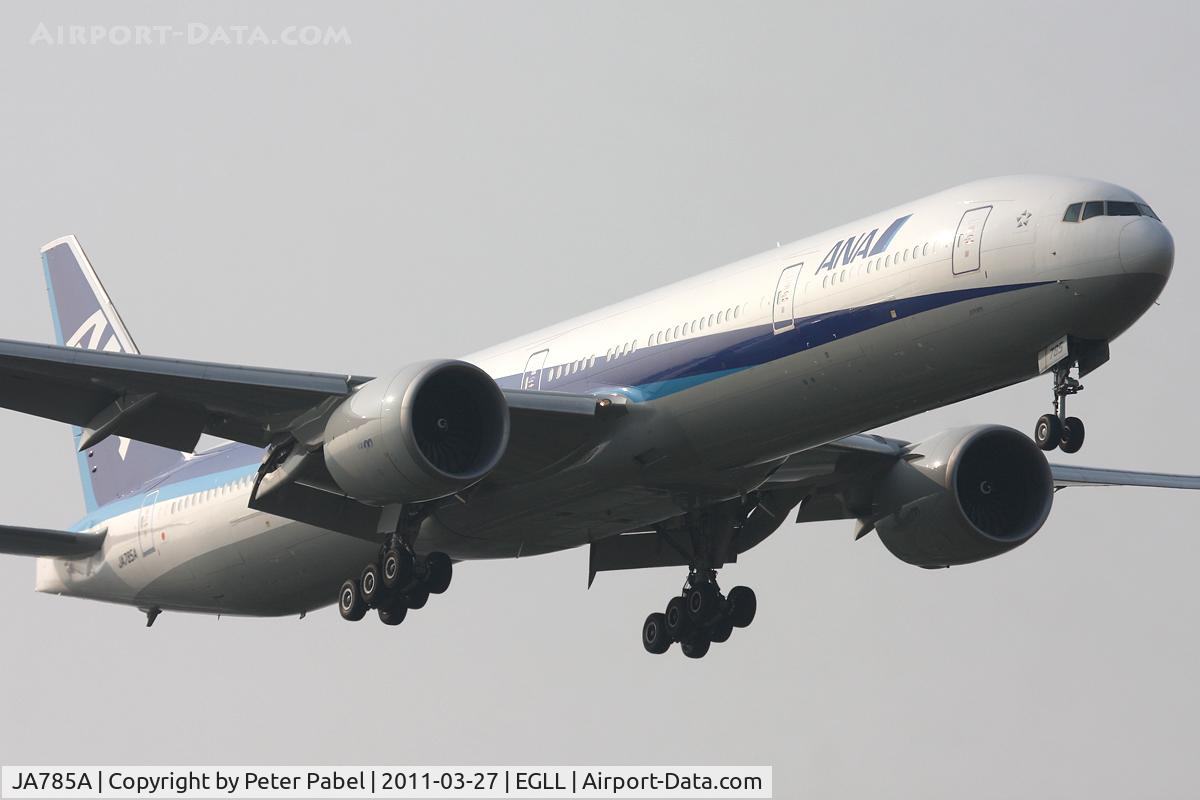JA785A, 2010 Boeing 777-381/ER C/N 37951, LHR Trip