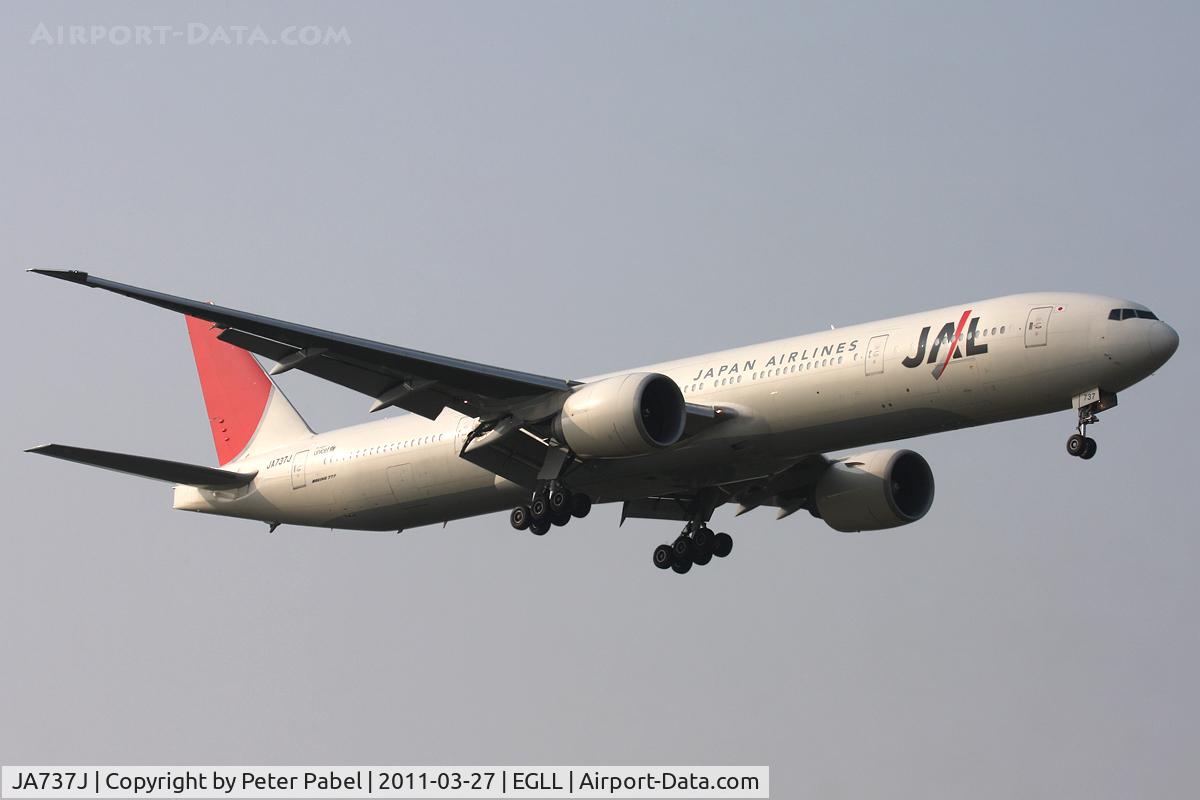 JA737J, 2007 Boeing 777-346/ER C/N 36126, LHR Trip