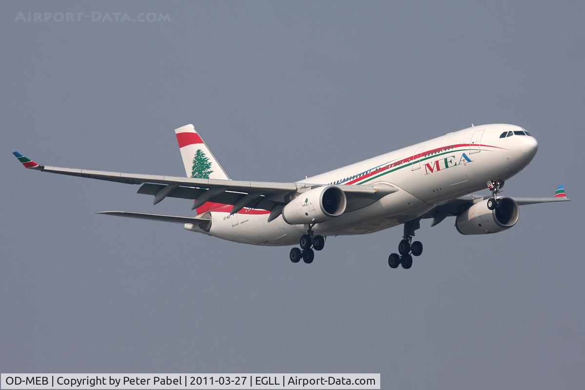 OD-MEB, 2009 Airbus A330-243 C/N 998, LHR Trip