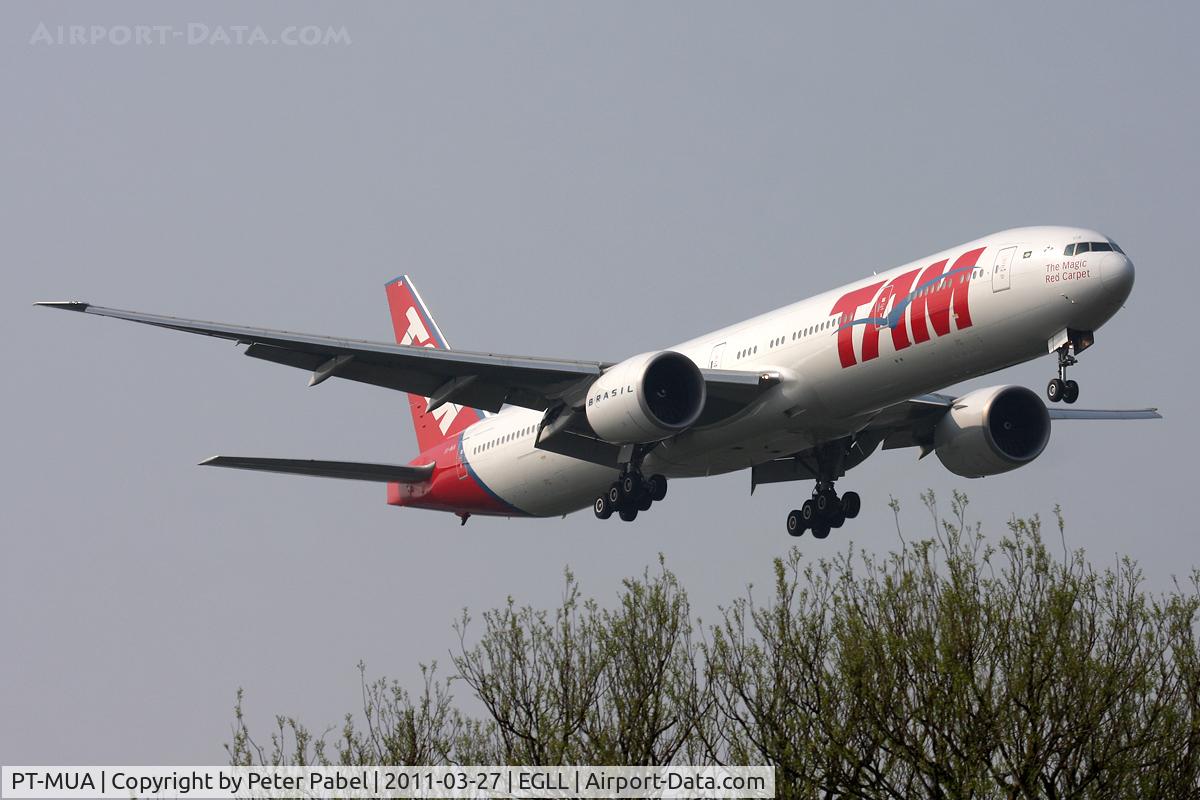 PT-MUA, 2008 Boeing 777-32W/ER C/N 37664, LHR Trip
