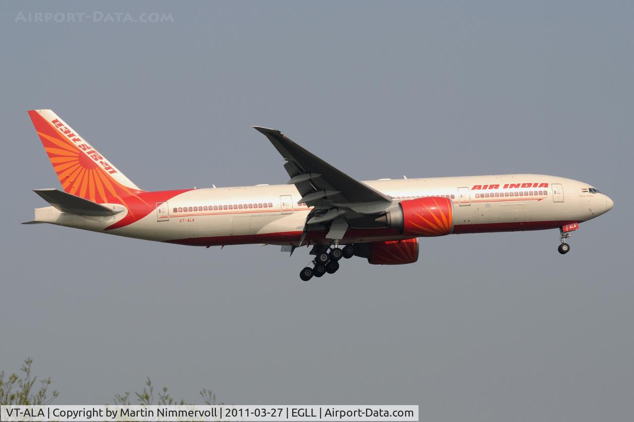 VT-ALA, 2007 Boeing 777-237/LR C/N 36300, Air India