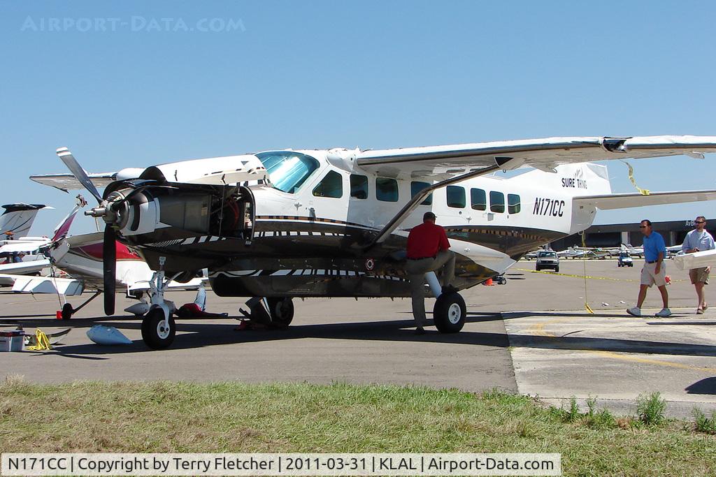 N171CC, 2008 Cessna 208B Grand Caravan C/N 208B2000, Sad demise for this great looking Caravan - when storms passed though Lakeland at 2011 Sun n Fun