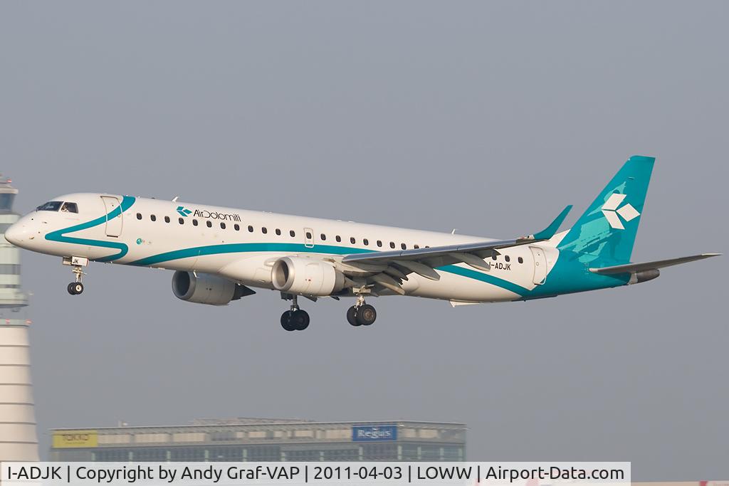 I-ADJK, 2009 Embraer 195LR (ERJ-190-200LR) C/N 19000245, Air Dolomiti EMB190