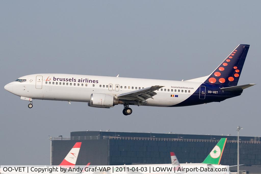 OO-VET, 1998 Boeing 737-4Q8 C/N 28202, Brussel Airlines 737-400