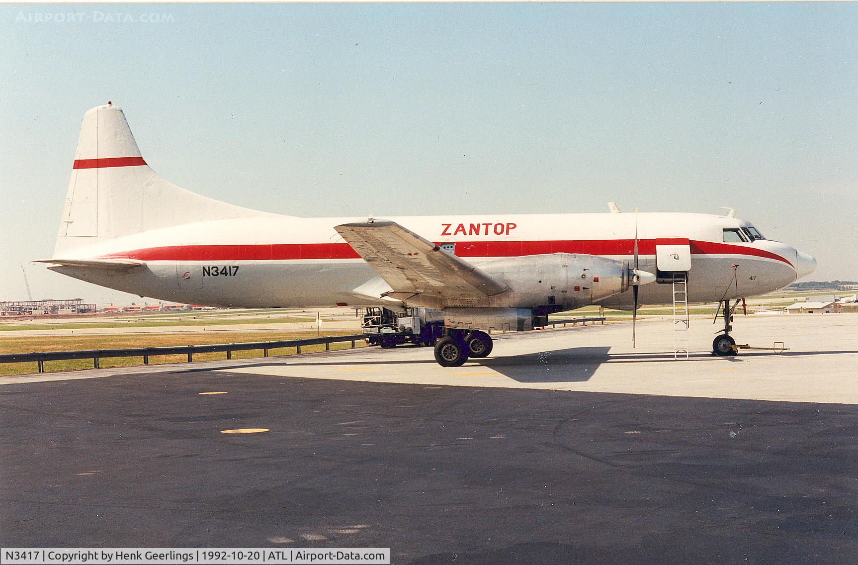 N3417, 1953 Convair 640-340D C/N 48, Zantop