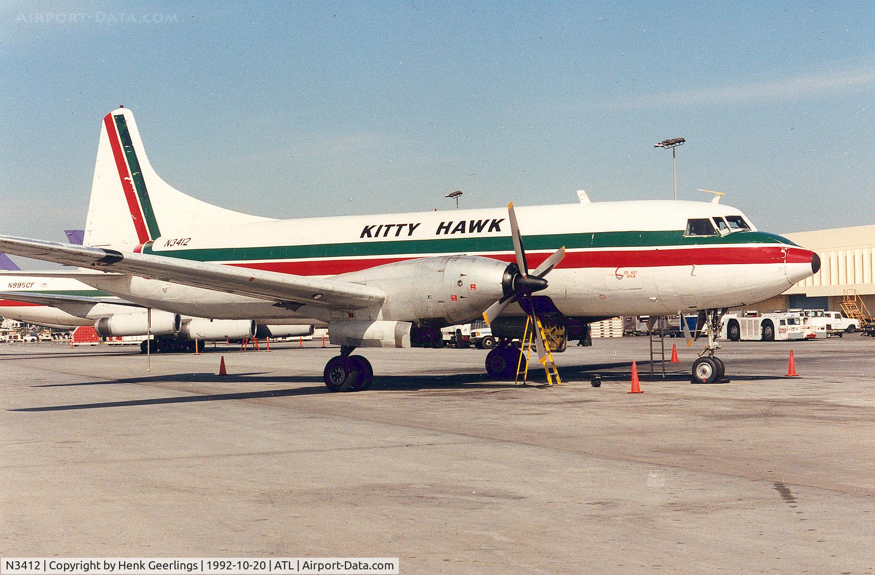 N3412, 1952 Convair 640-340D C/N 32, Kitty Hawk