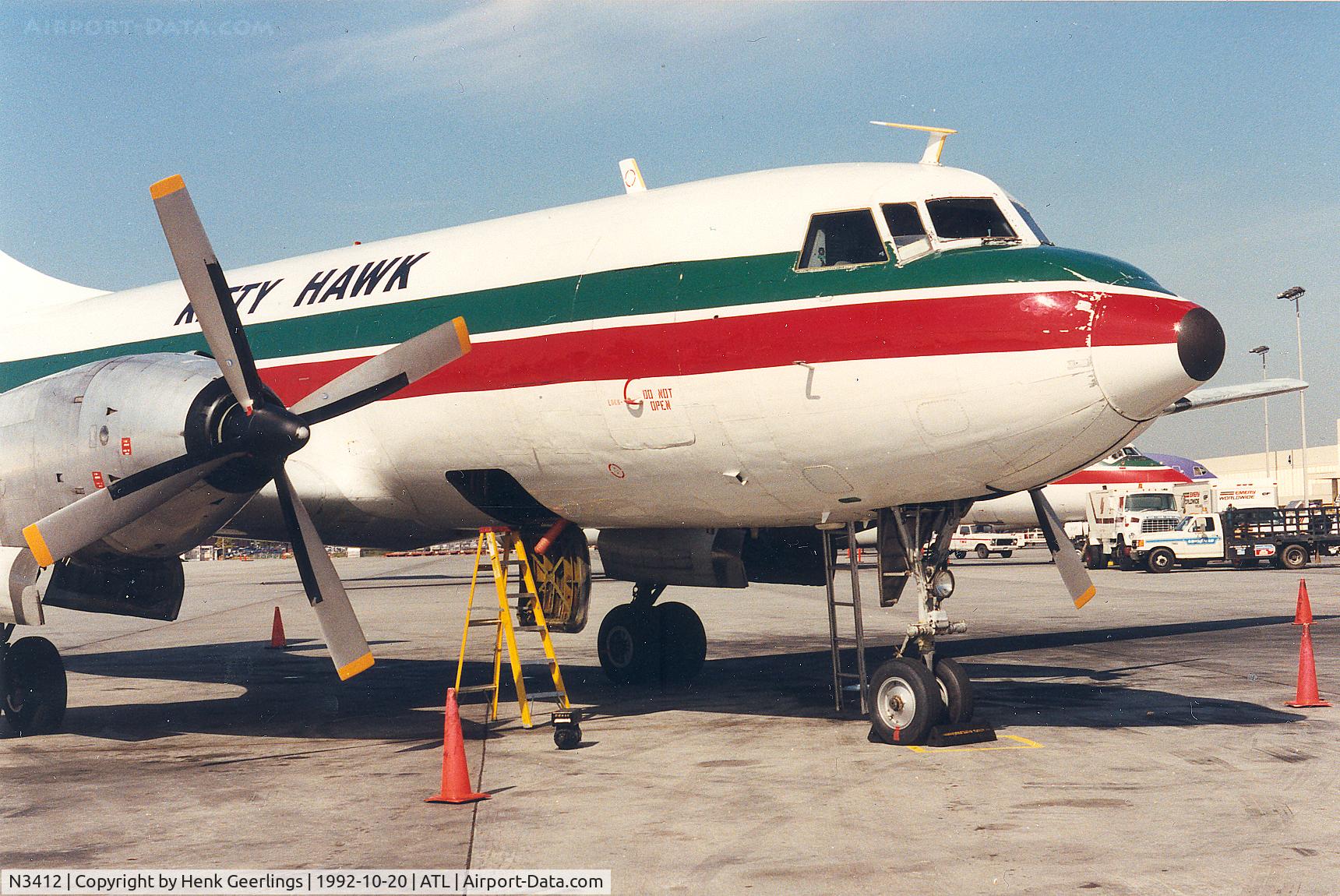 N3412, 1952 Convair 640-340D C/N 32, Kitty Hawk