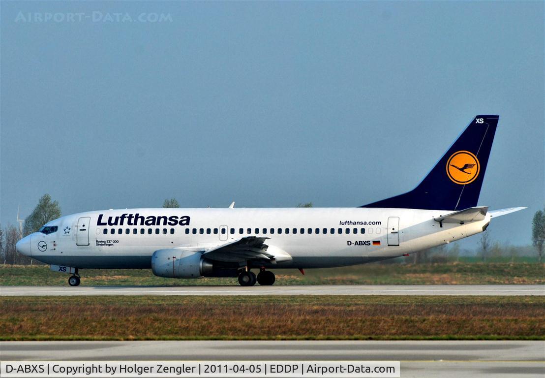 D-ABXS, 1988 Boeing 737-330 C/N 24280, Lufthansa´s SINDELFINGEN is leaving LEJ.