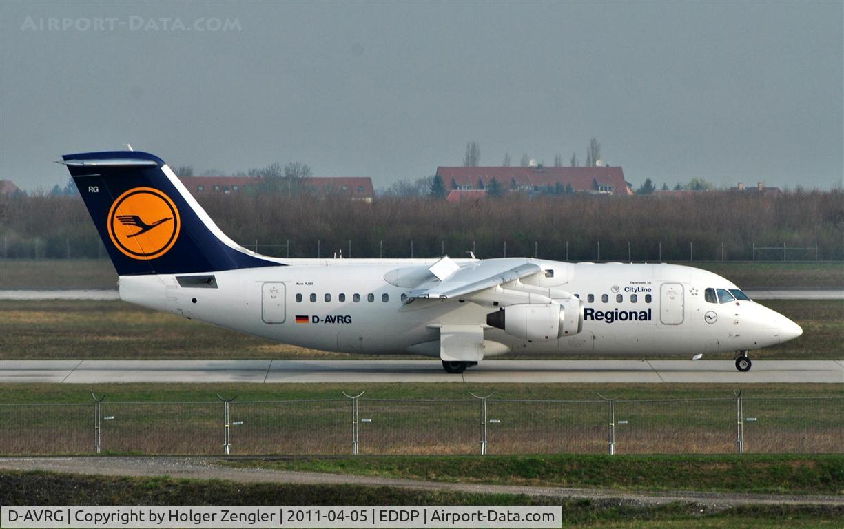 D-AVRG, 1995 British Aerospace Avro 146-RJ85 C/N E.2266, Destination MUC.