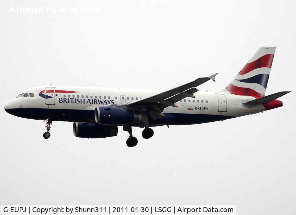 G-EUPJ, 2000 Airbus A319-131 C/N 1232, Landing rwy 05