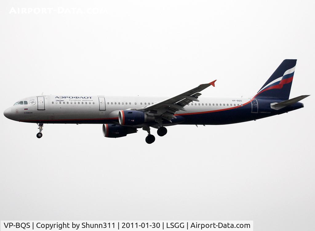 VP-BQS, 2006 Airbus A321-211 C/N 2912, Landing rwy 05