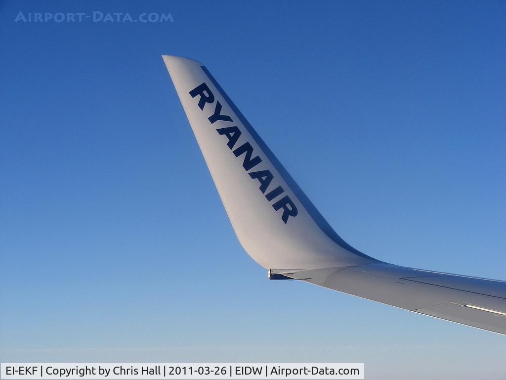 EI-EKF, 2009 Boeing 737-8AS C/N 35025, over the Irish Sea