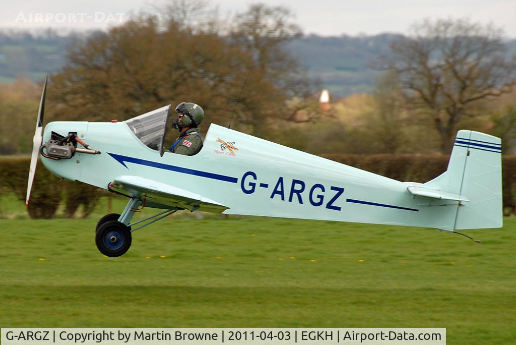 G-ARGZ, 1961 Rollason Druine D.31 Turbulent C/N PFA 562, SHOT AT HEADCORN