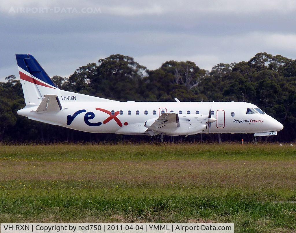 VH-RXN, 1991 Saab 340B C/N 340B-279, Regional Express SAAB 340 at the holding point for runway 16 at Melbourne (Tullamarine)
