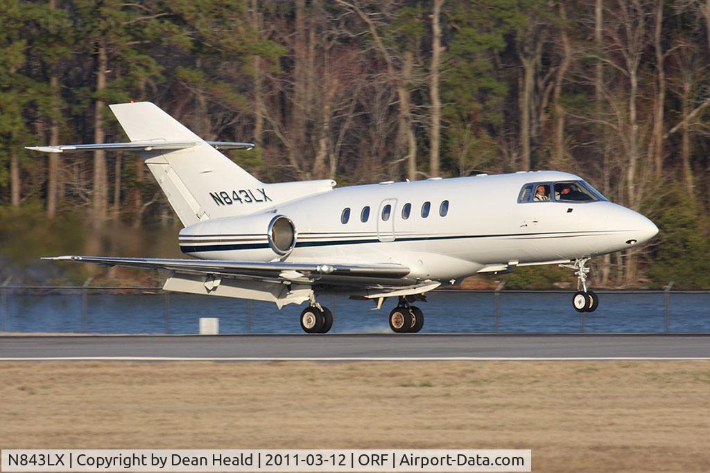 N843LX, 1996 Raytheon HAWKER 800XP C/N 258297, Oklahoma Garages LLC 1996 Raytheon Hawker 800XP N843LX from Southwest Florida Int'l (KRSW) landing RWY 23.