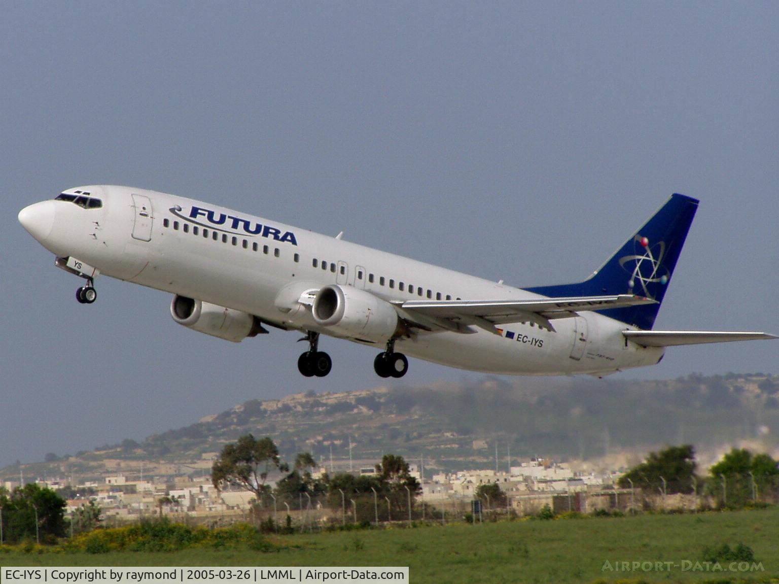 EC-IYS, 1990 Boeing 737-4YO C/N 24690, B737-400 EC-IYS of Futura Airways taking off.