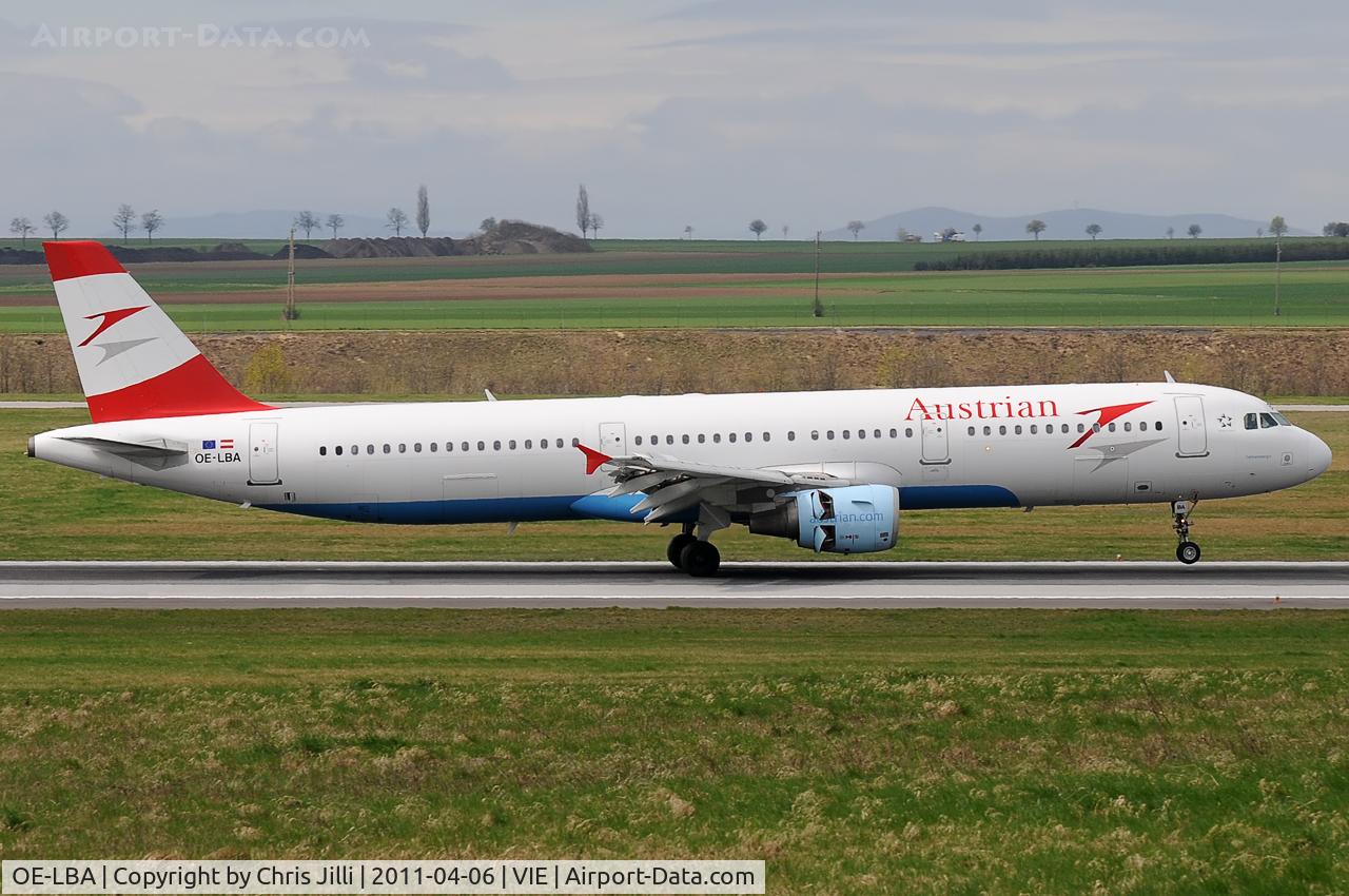 OE-LBA, 1995 Airbus A321-111 C/N 552, Austrian Airlines