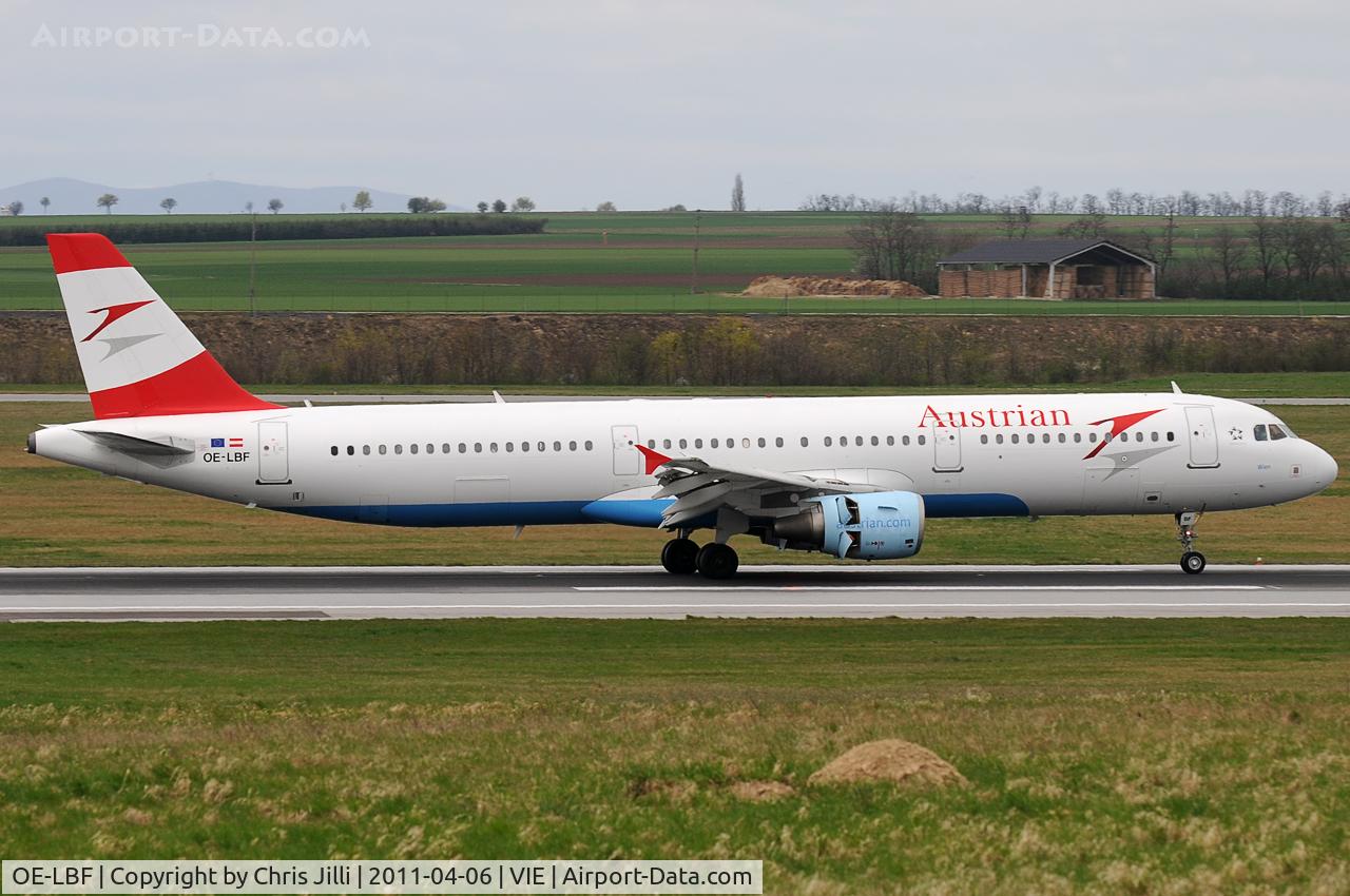 OE-LBF, 2001 Airbus A321-211 C/N 1458, Austrian Airlines