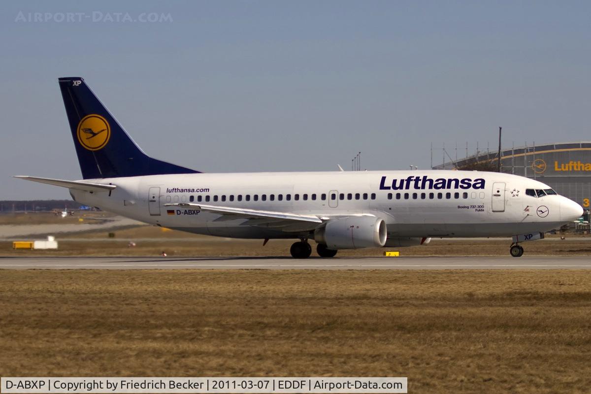 D-ABXP, 1988 Boeing 737-330 C/N 23874, departure via RW18W