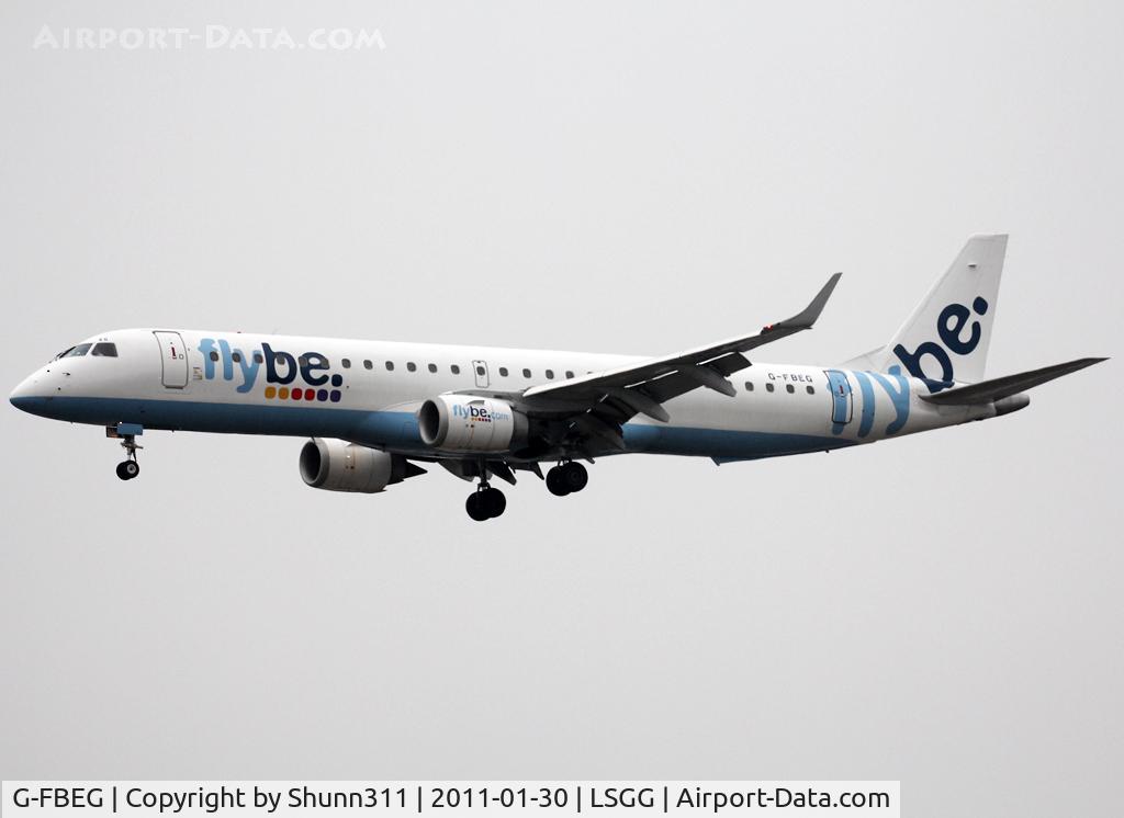 G-FBEG, 2007 Embraer 195LR (ERJ-190-200LR) C/N 19000120, Landing rwy 05