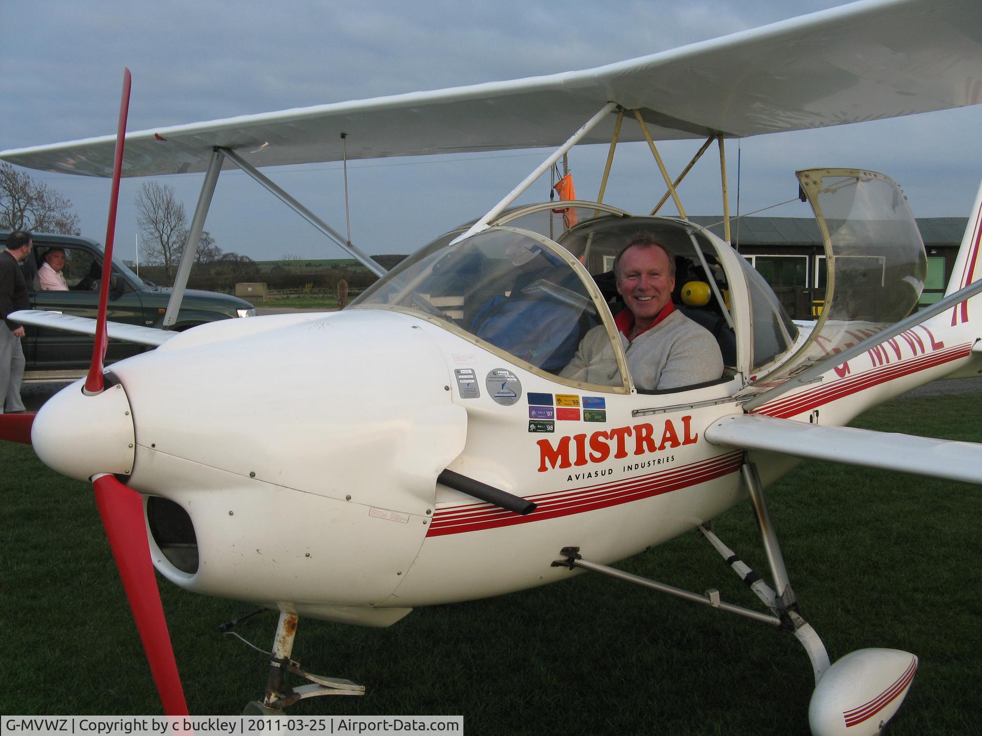 G-MVWZ, 1989 Aviasud Mistral C/N BMAA/HB/008, rufforth airfield